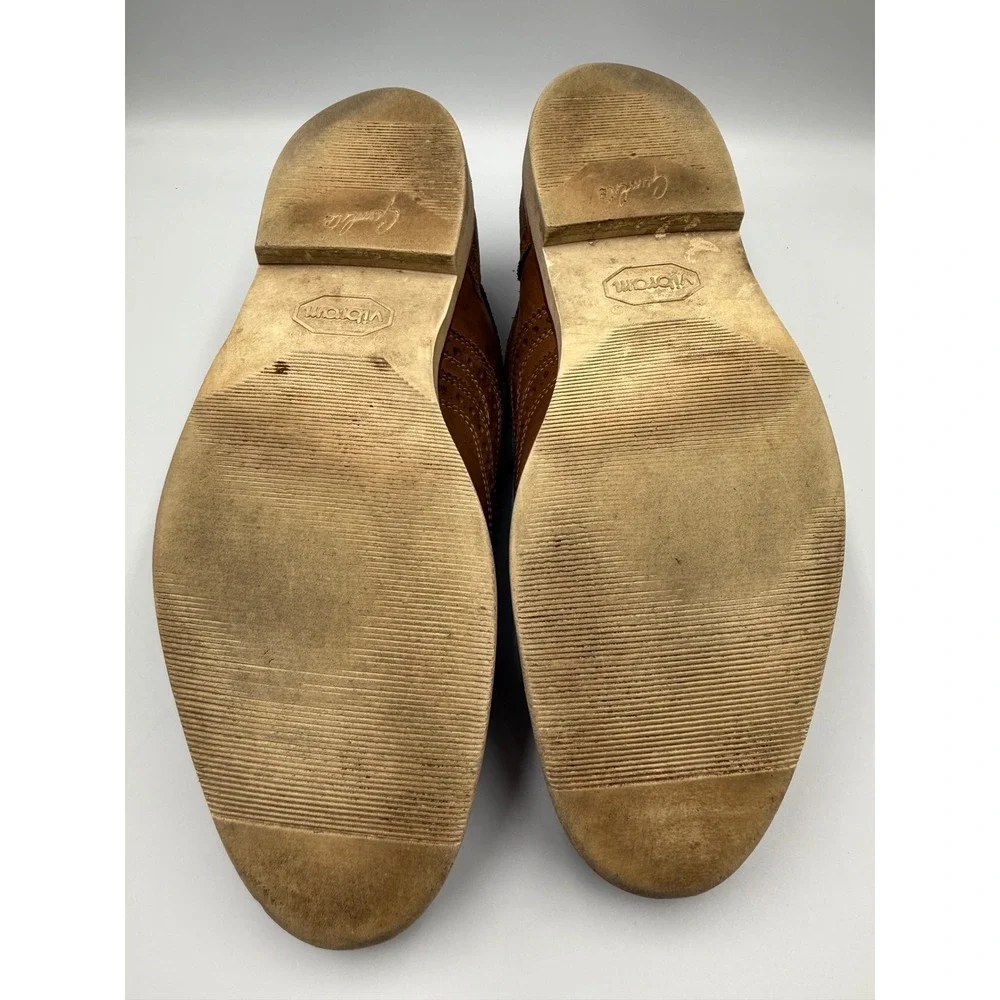 Allen Edmonds Brooks Brothers Mens 9.5 D Wingtip Oxford Leather Shoes Tan